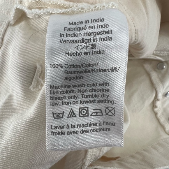 J. Crew White Wide Leg Button Fly Crop Jeans Size 29 Women's - Picture 6 of 6